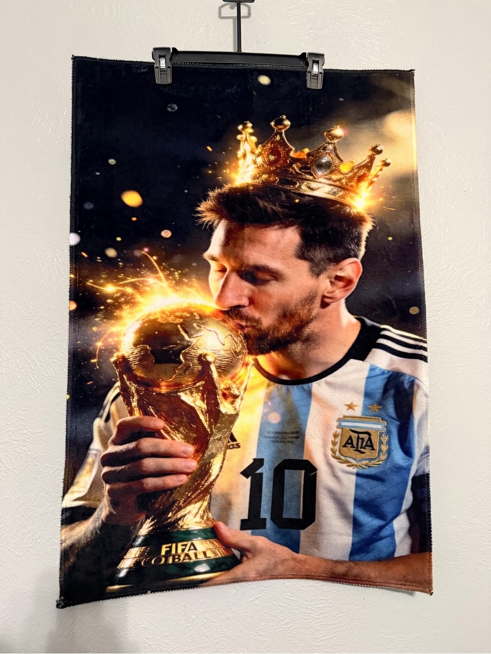 Custom Made Rug/Room Decor MESSI Trophy  Argentina 35x23 IN.